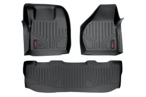 Ford F-350 Super Duty Floor Mats - Front + Rear - Rough Country - Crew Cab - '08-'10 Ford F-350 Super Duty Floor Mats - Front + Rear - Rough Country - Crew Cab - '08-'10